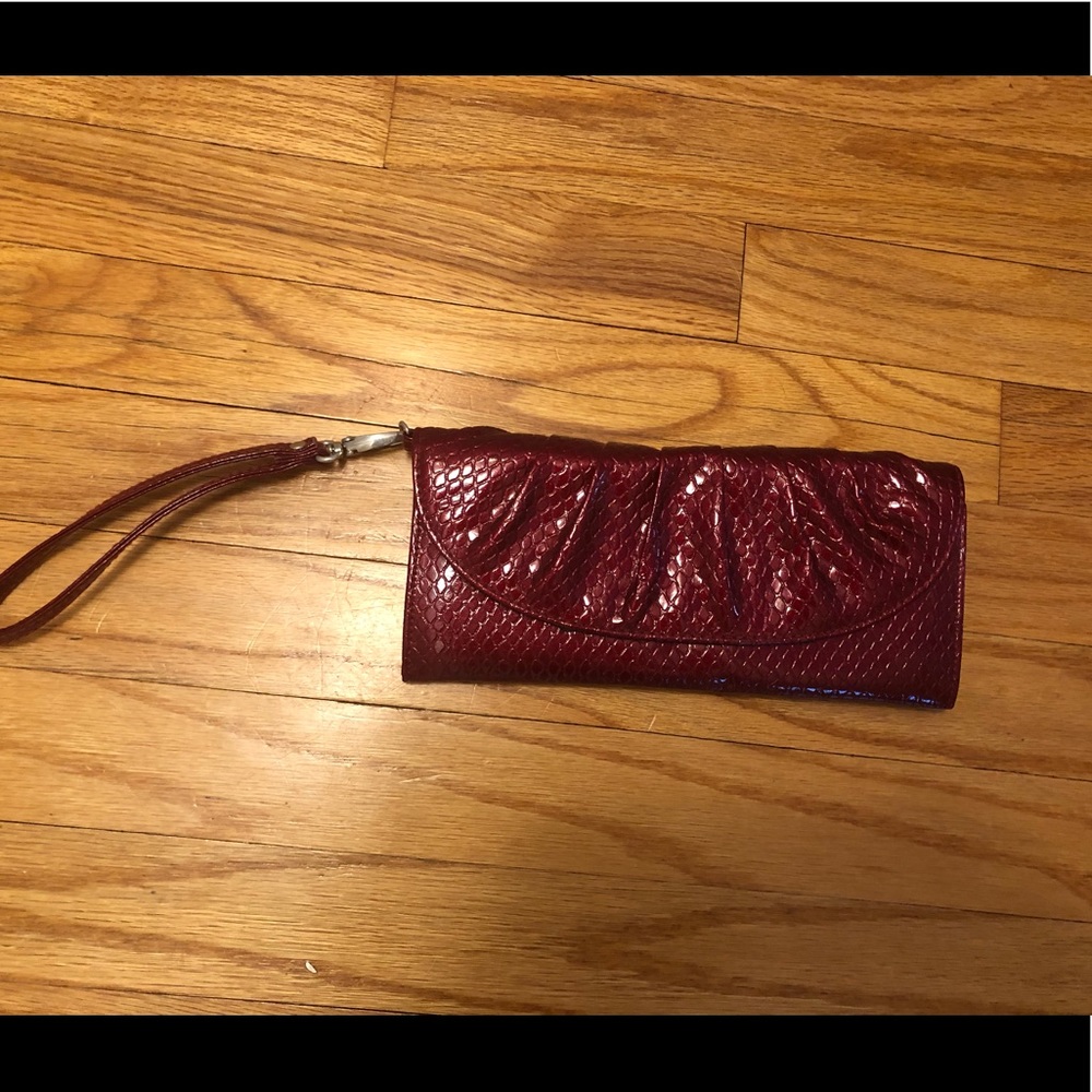 Ruby red clutch